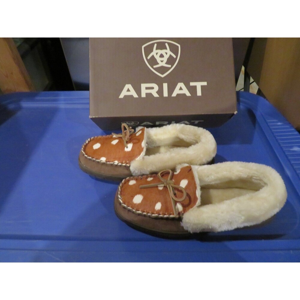 NWT Womens Brown Ariat Ivy Moccasin Bedroom  Shoes, 8
